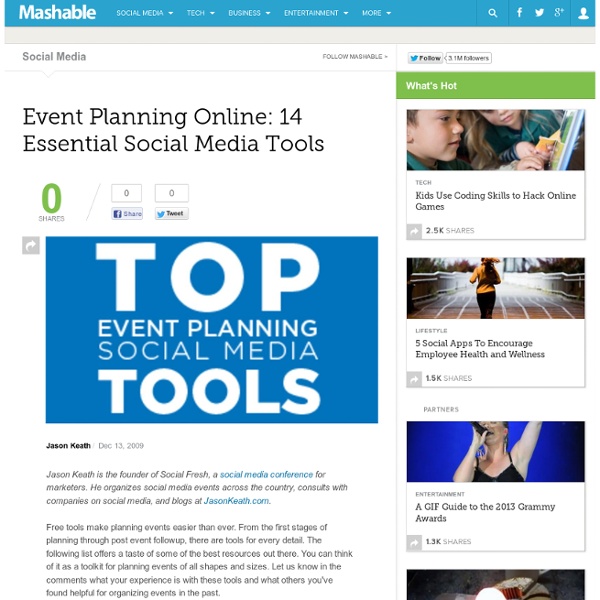 Event Planning Online: 14 Essential Social Media Tools