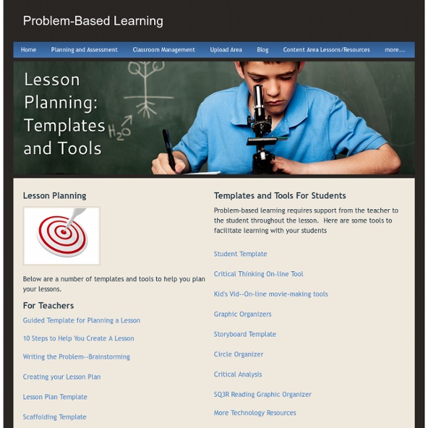 Lesson Planning: Templates and Tools - Problem-Based Learning
