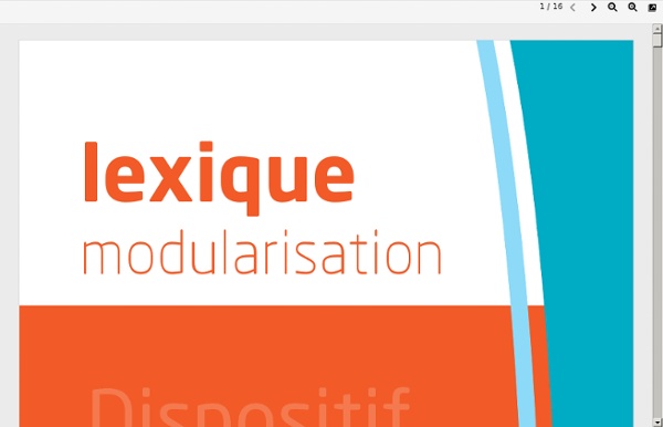 Lexique dispositif modulaire - PDL 2007