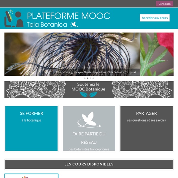 Plate-forme MOOC de Tela Botanica
