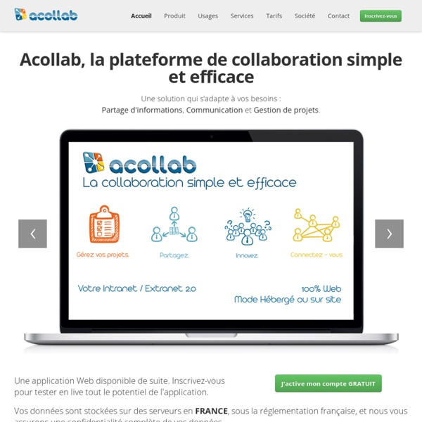 Acollab : plateforme de travail collaboratif en ligne