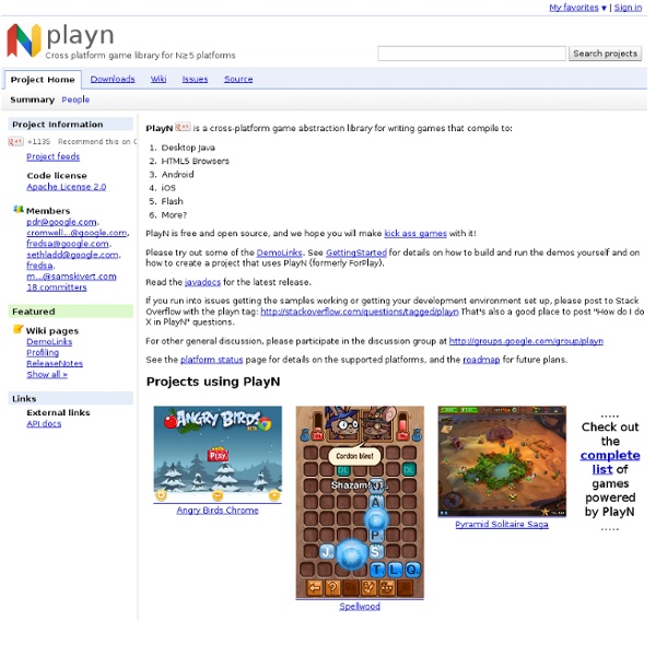 Playn - Cross platform game library for N≥4 platforms