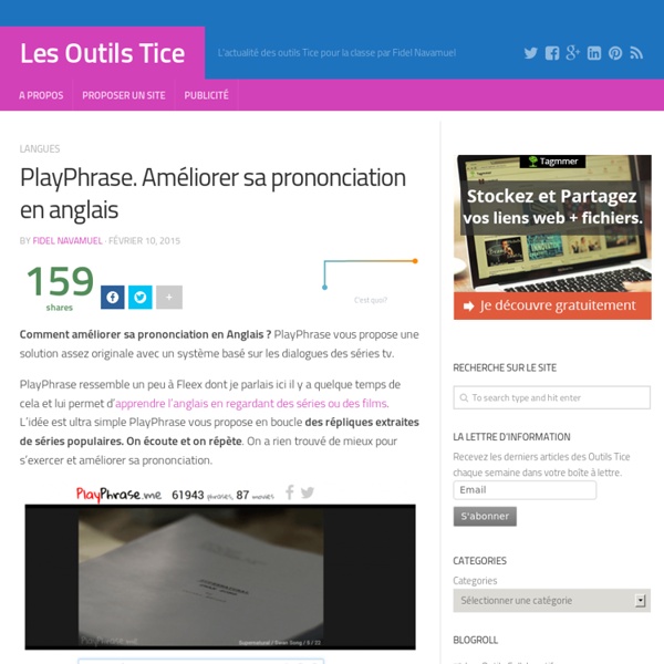 PlayPhrase. Améliorer sa prononciation en anglais