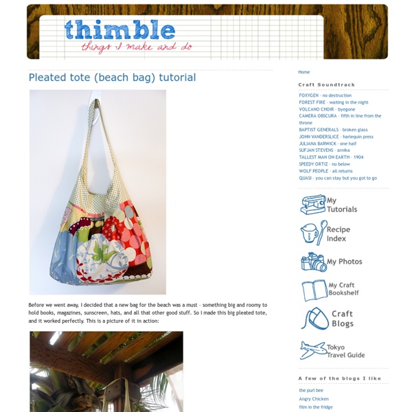 Pleated tote (beach bag) tutorial