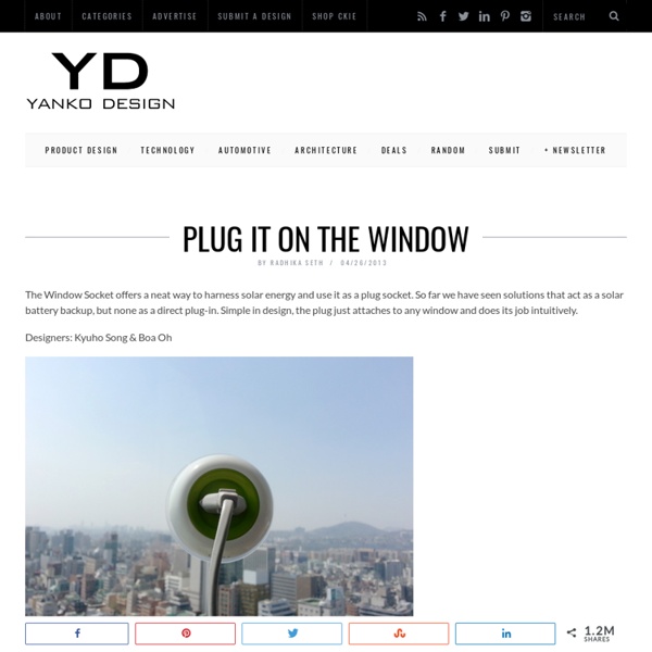 Window Socket – Solar Energy Powered Socket by Kyuho Song & Boa Oh