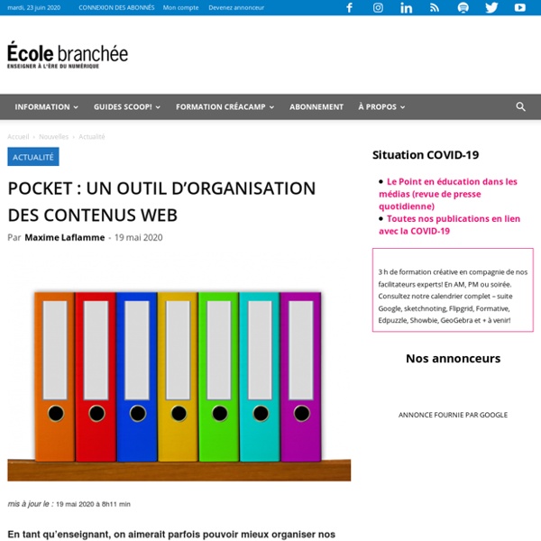 Pocket : un outil d’organisation des contenus Web