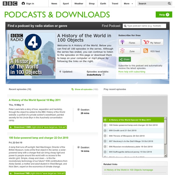 Podcasts - A History of the World in 100 Objects