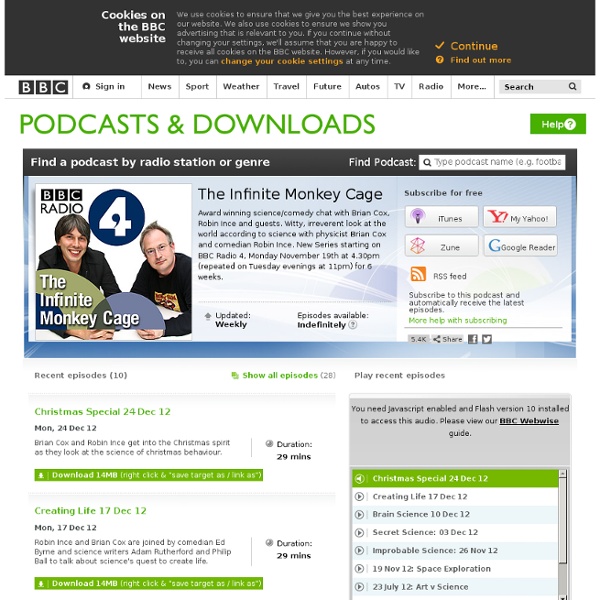 Podcasts and Downloads - The Infinite Monkey Cage