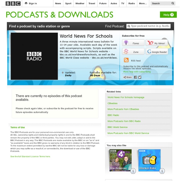 Podcasts - World News For Schools