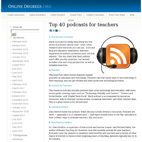 Top 40 podcasts for teachers