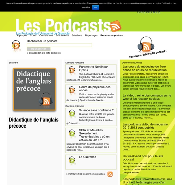 Les Podcasts de l'Université de Grenoble