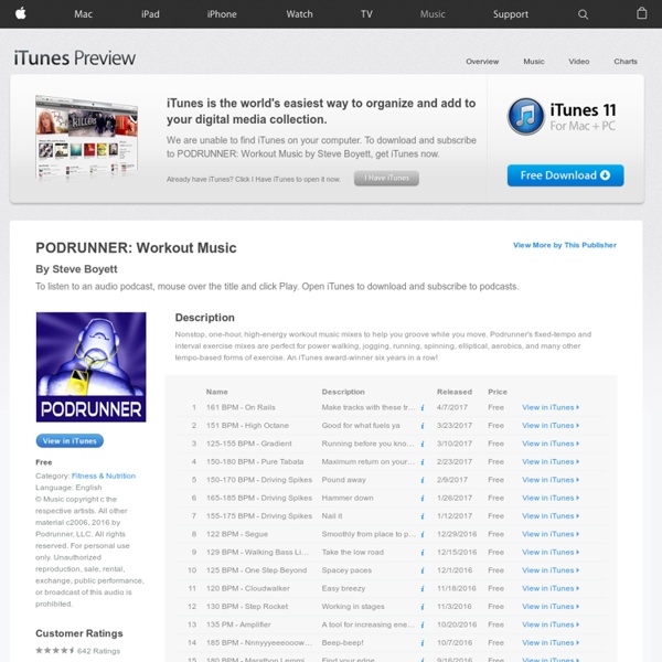 PODRUNNER: Workout Music - Download free podcast episodes by Wizzard Media... - StumbleUpon