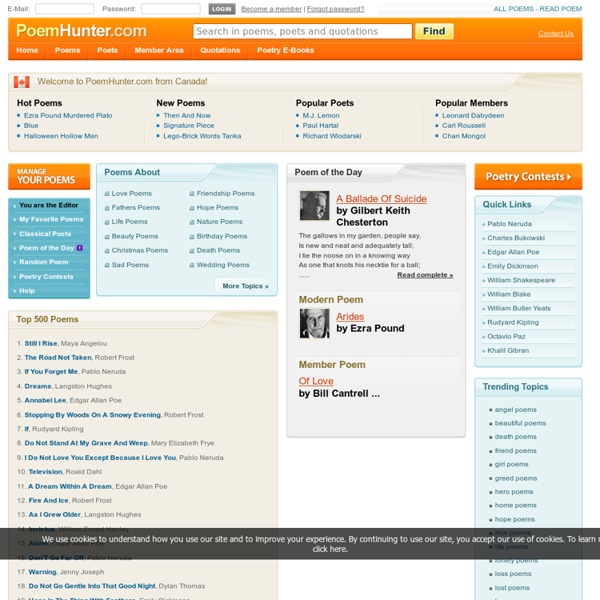 PoemHunter.Com - Thousands of poems and poets. Poetry Search Engine