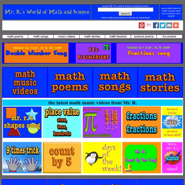 Math Poems, Math Songs, Math Stories, Home