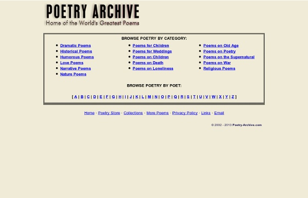 Poetry Archive