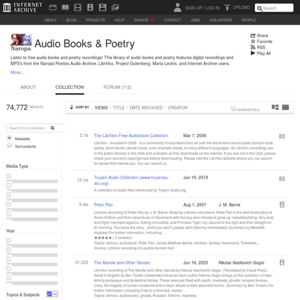 Audio Books & Poetry : Free Audio : Free Download, Borrow and Streaming
