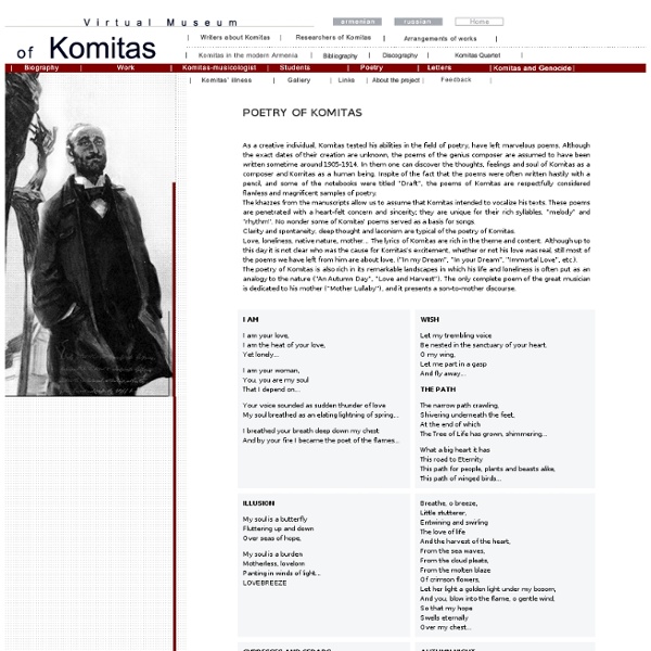 Poetry of Komitas