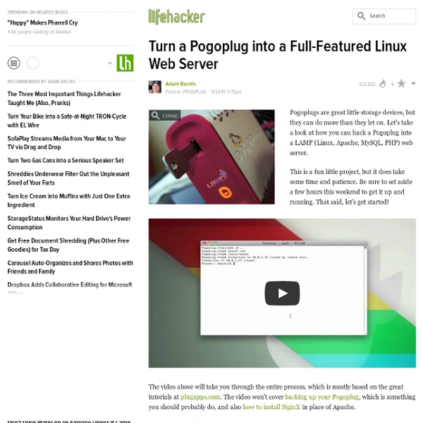 Turn a Pogoplug into a Full-Featured Linux Web Server