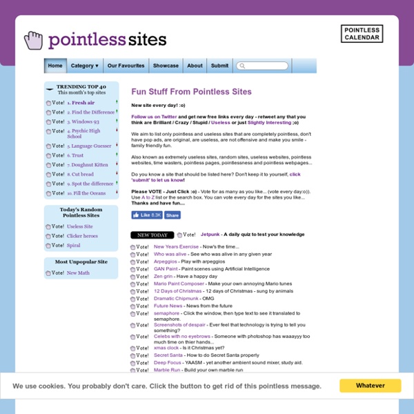 Pointless Sites