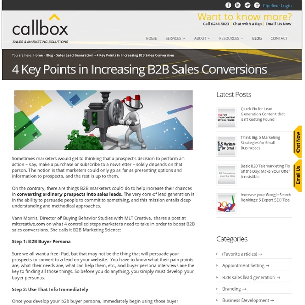 4 Key Points in Increasing B2B Sales Conversions