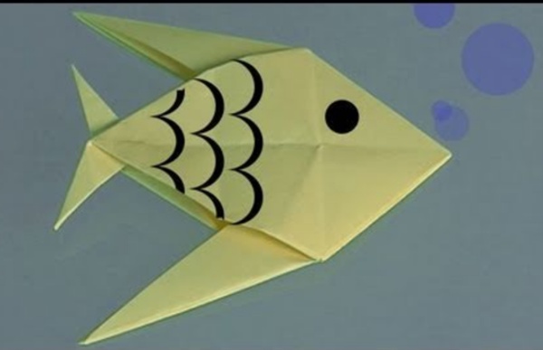 Un poisson en papier, Comment faire origami