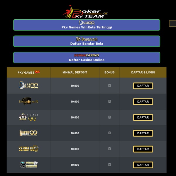 Pokerpkv: Daftar Situs Poker Online Judi Bandarqq Deposit Pulsa