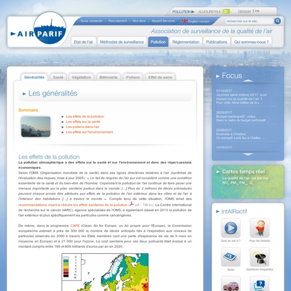 Effets de la pollution de l'air