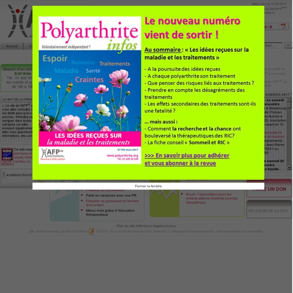 Polyarthrite Rhumatoïde et les Rhumatismes Inflammatoires Chroniques