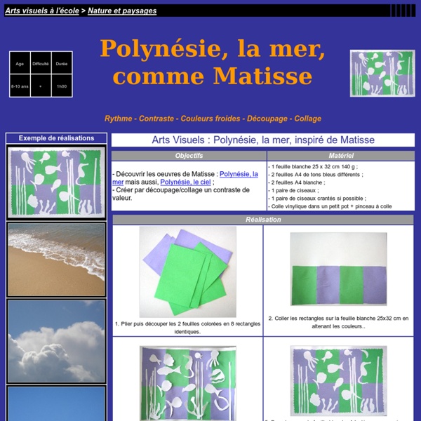 Polynésie, la mer - Matisse