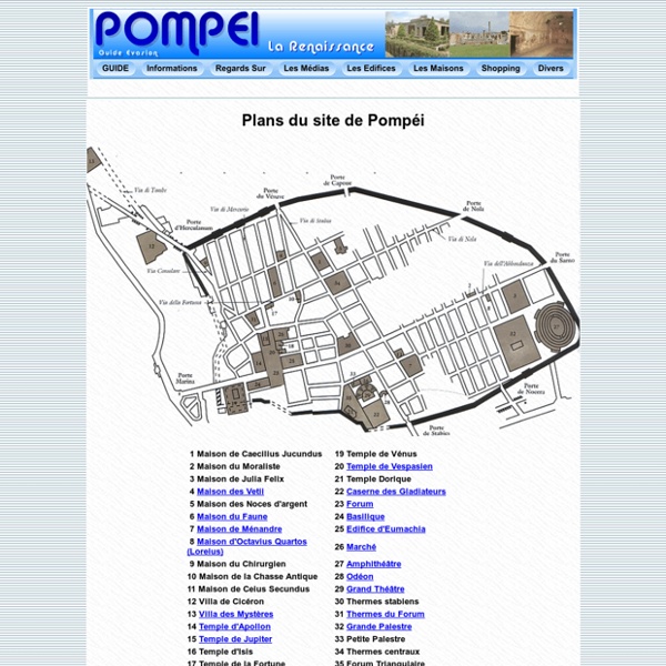 Plan du site de Pompei