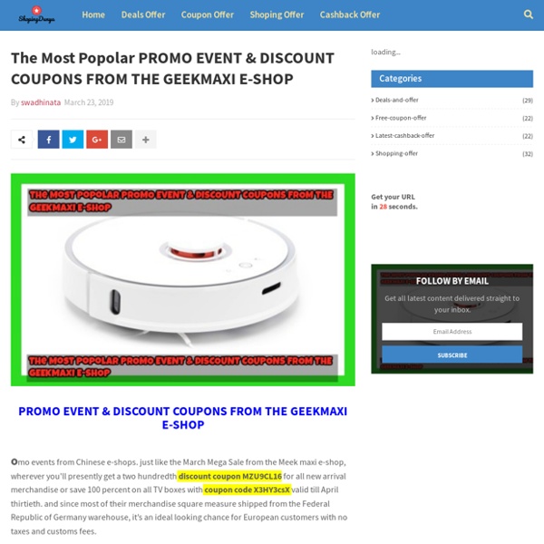 The Most Popolar PROMO EVENT & DISCOUNT COUPONS FROM THE GEEKMAXI E-SHOP
