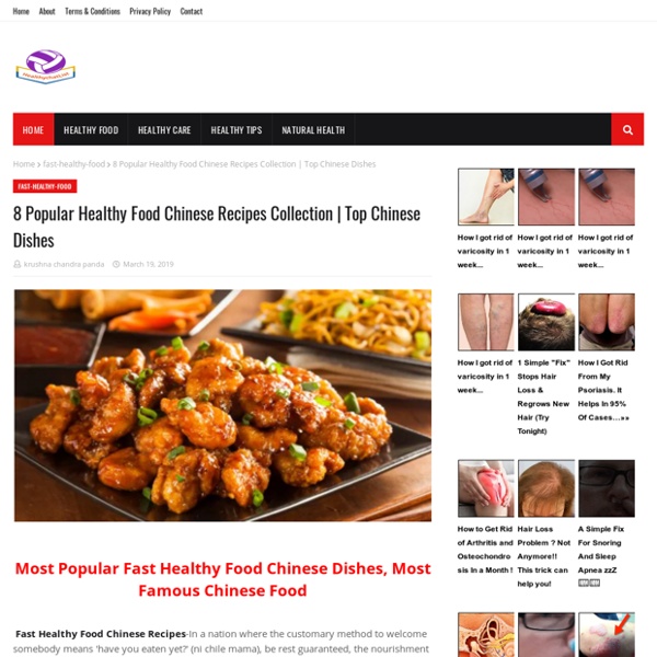 8 Popular Healthy Food Chinese Recipes Collection