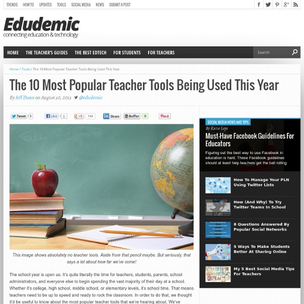 The 10 Most Popular Teacher Tools Being Used This Year