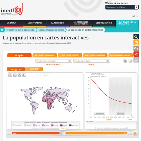 La population en cartes interactives - Les graphiques/ les cartes