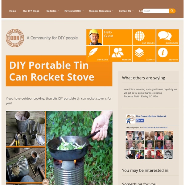 OBN - DIY Portable Tin Can Rocket Stove