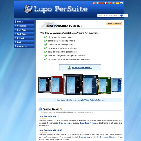 Portable Software For USB Flash Drive: Lupo PenSuite