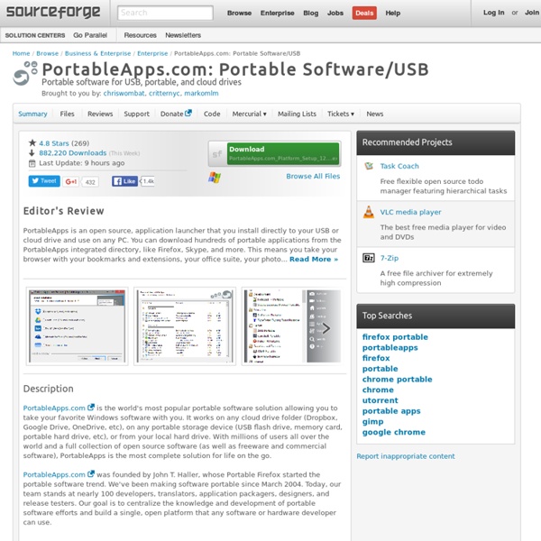 Download PortableApps.com: Portable Software/USB