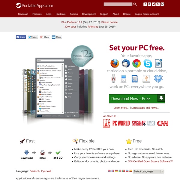 PortableApps.com - Portable software for USB, portable and cloud drives - StumbleUpon