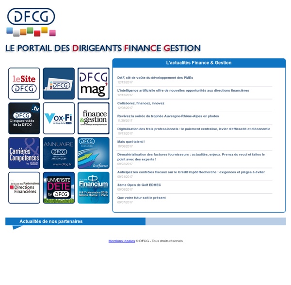 Le Portail des Dirigeants Finances Gestion by DFCG