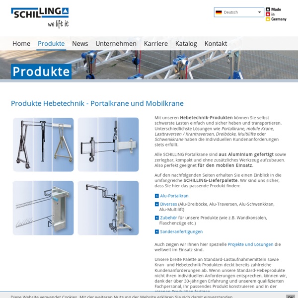 SCHILLING Produkte Hebetechnik - Portalkrane und Mobilkrane