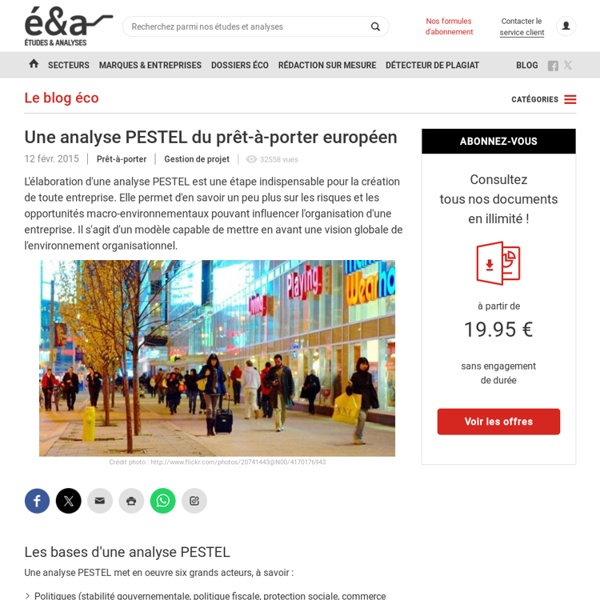 Une analyse PESTEL du prêt-à-porter européen - blog Etudes-et-analyses.com