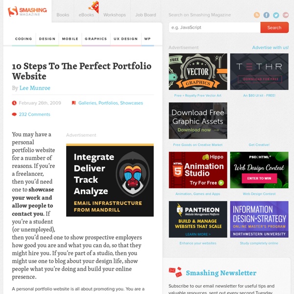 10 Steps To The Perfect Portfolio Website