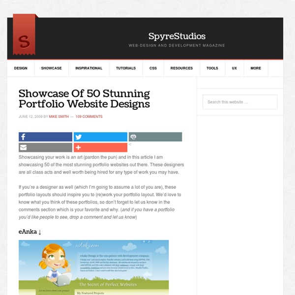 Showcase Of 50 Stunning Portfolio Website Designs