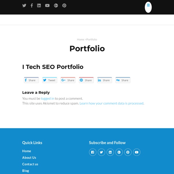 Portfolio - I Tech SEO Work and Development Is On This Page