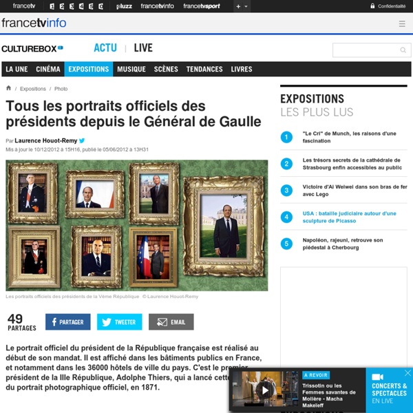 Tous les portraits officiels des présidents depuis le Général de Gaulle