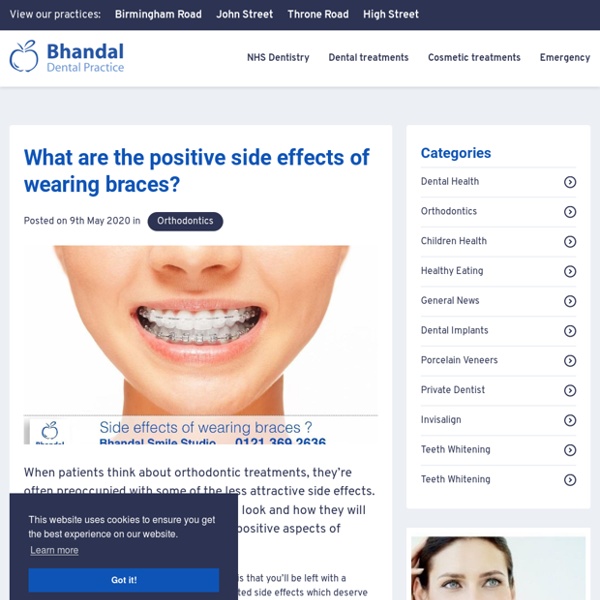 The silver lining impact of putting on braces?
