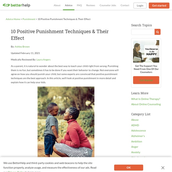 10 Positive Punishment Techniques & Their Effect