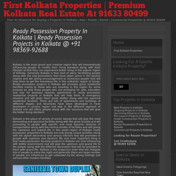 Kolkata Ready Possession Residential Projects
