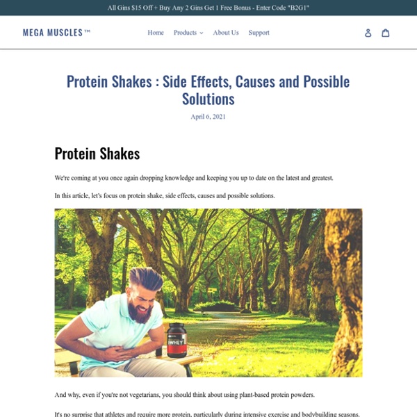 Protein Shakes : Side Effects, Causes and Possible Solutions – Mega Muscles™