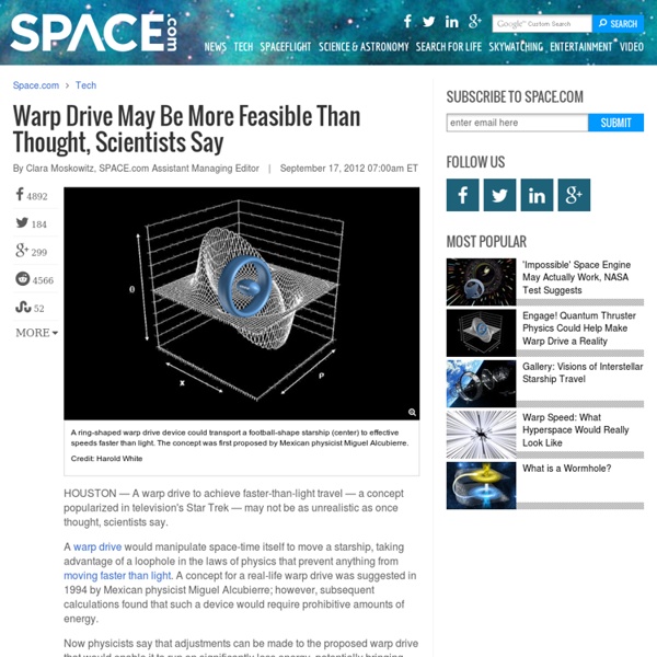 Warp Drive More Possible Than Thought, Scientists Say